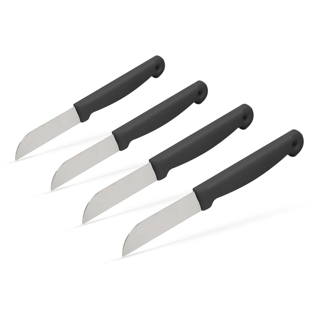 

Нож для очистки овощей из нержавеющей стали - 4 шт. - 16,5 см - черный HomeShopXL