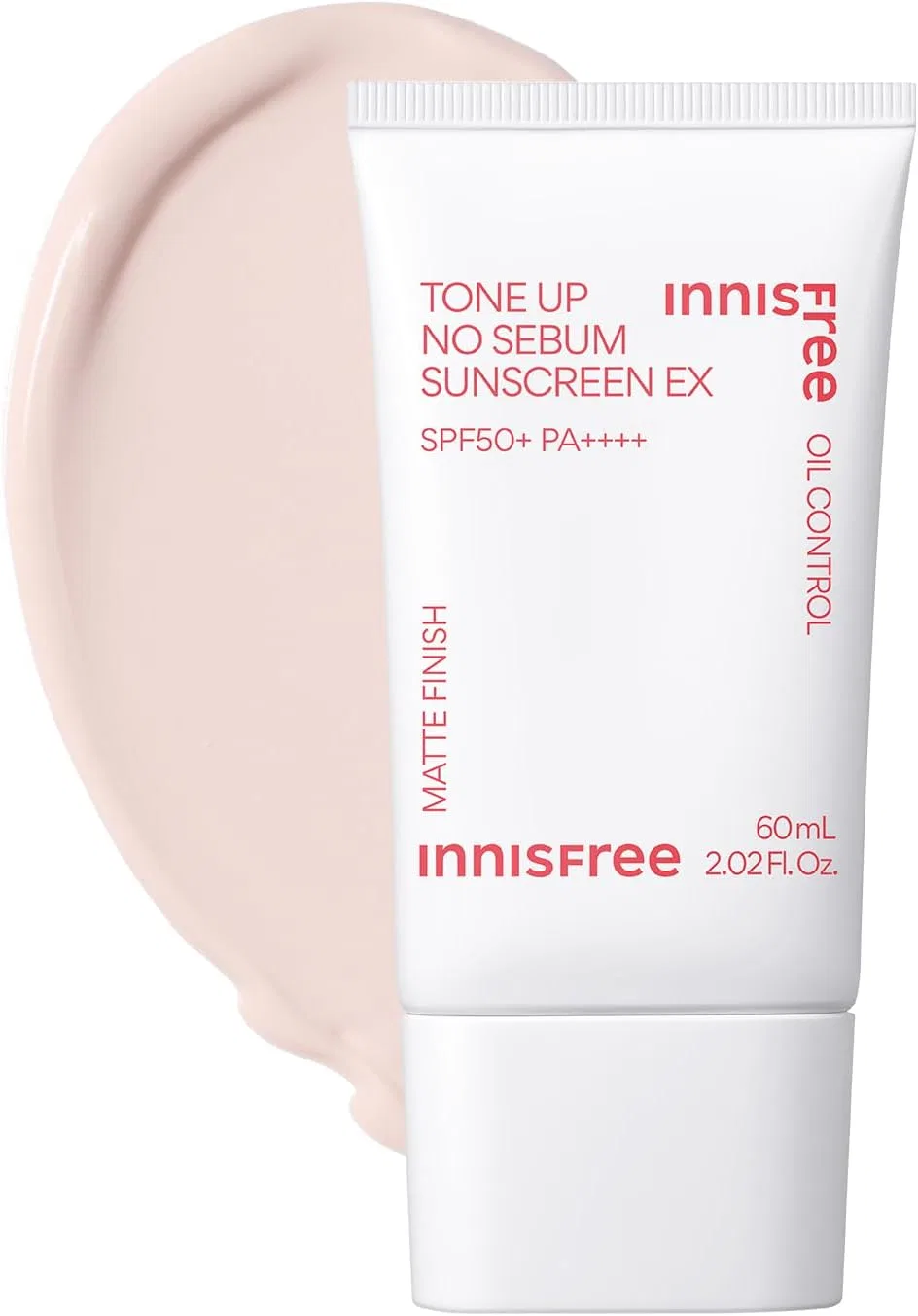 Солнцезащитный крем Tone Up No Sebum Sunscreen SPF50+ PA++++ Innisfree, 60 мл, белый