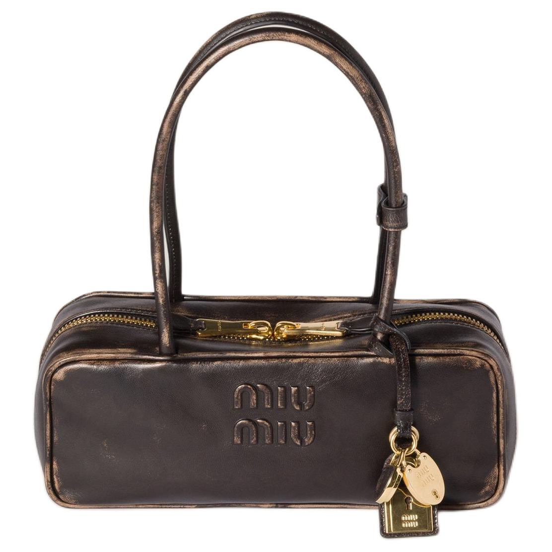 

MIU MIU Женская кофейная кожаная сумка