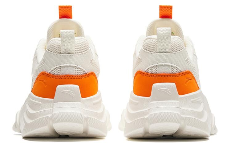 Кроссовки ANTA Life Collection Lifestyle Shoes Men Low-top Ivory White/fluorescent Sunset Orange, оранжевый — фото 4