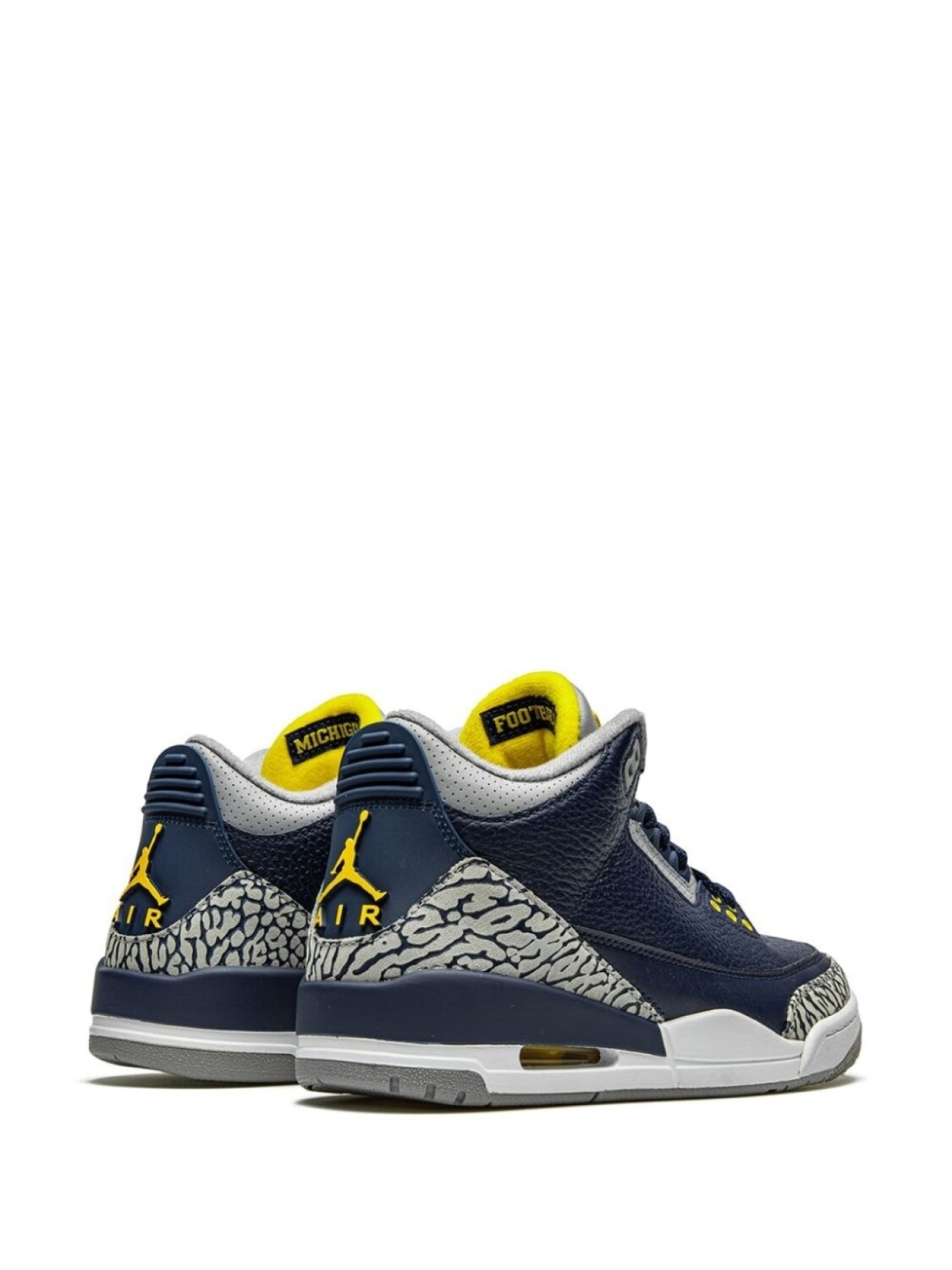 Кроссовки Jordan Air Jordan 3 Retro, черный/желтый — фото 3