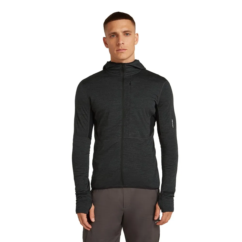 

Толстовка Icebreaker Merino Blend 200 RealFleece Descender full zip, черный