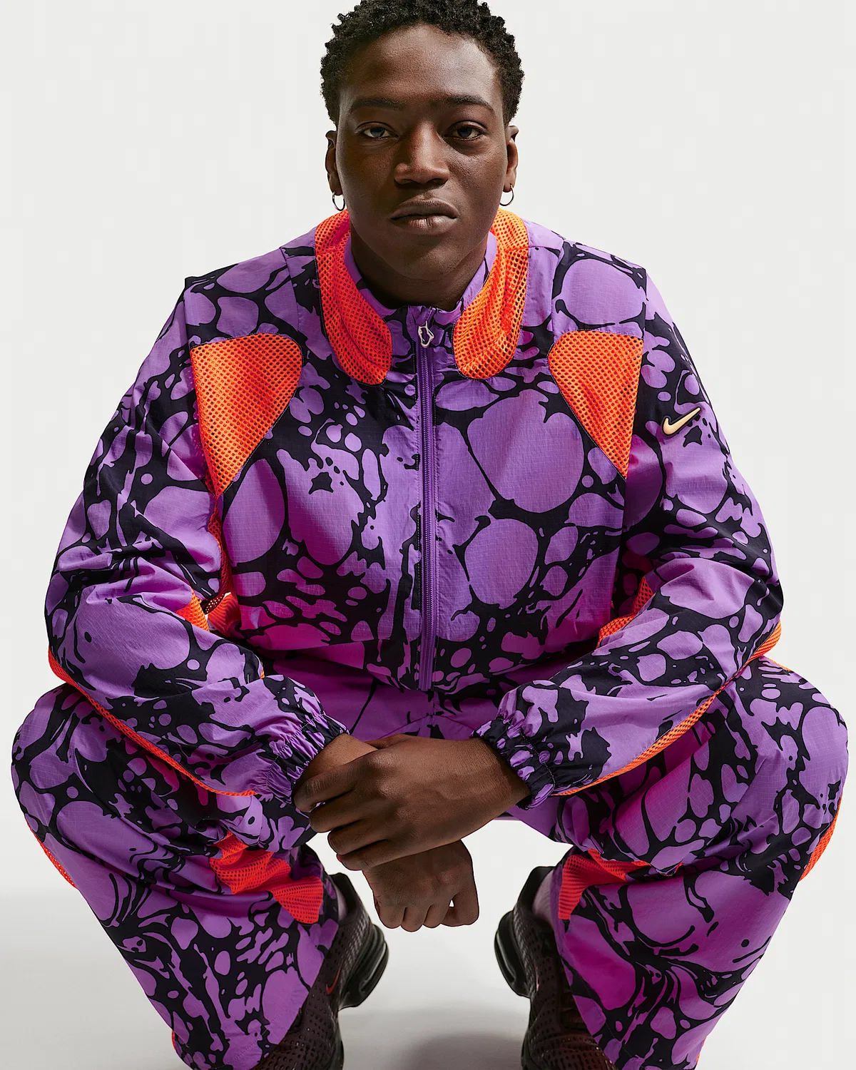 Мужская трековая куртка Gooey Nike Project F.R.O.G., Bright Violet/Total Orange/Tangerine Tint