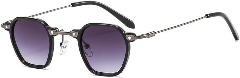 

Солнцезащитные очки MUTYNE Metal PC Punk для женщин, модные винтажные солнцезащитные очки для мужчин, квадратные, с защитой от УФ-излучения, защитные очки-маски, Black Purple