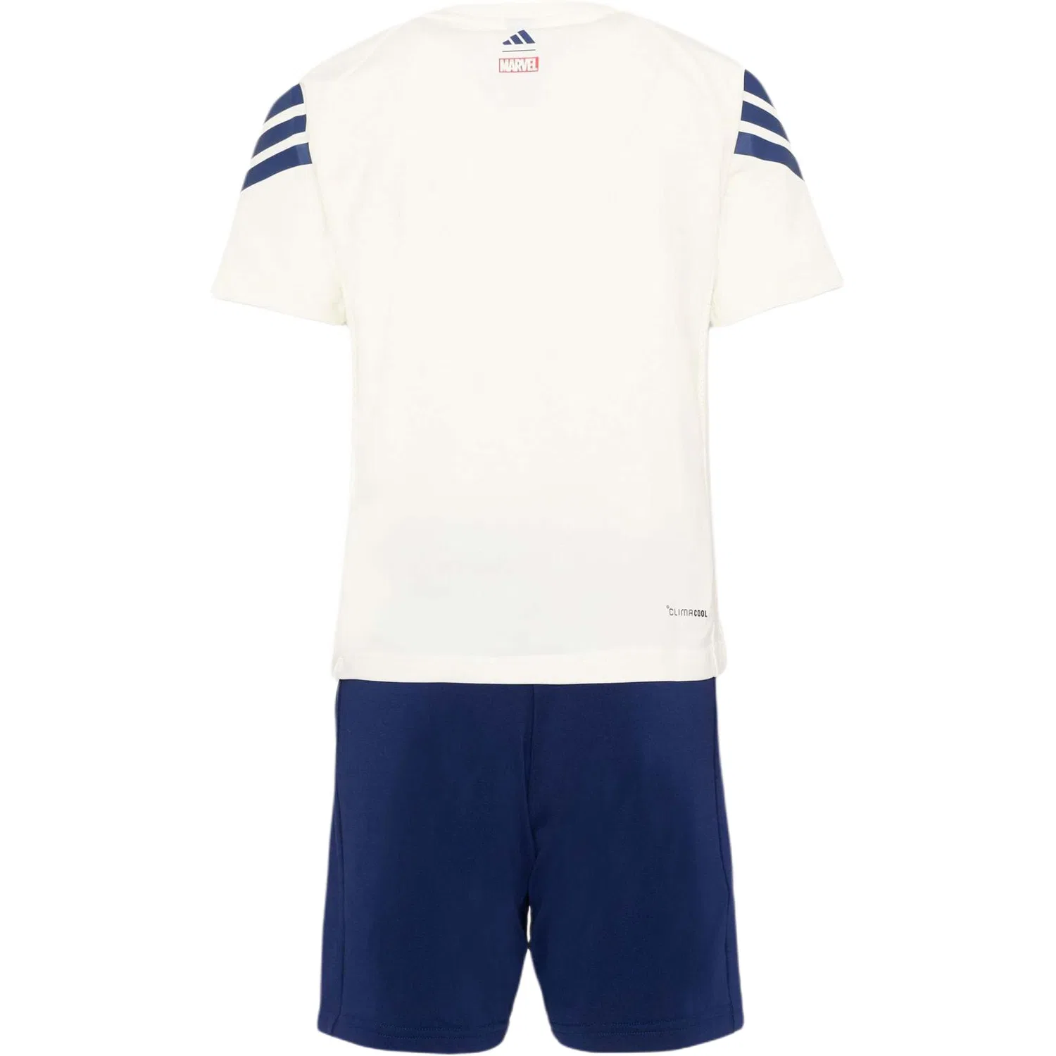 Детская спортивная одежда Casual с круглым вырезом Adidas, Ecru Top+Dark Blue Shorts — фото 3