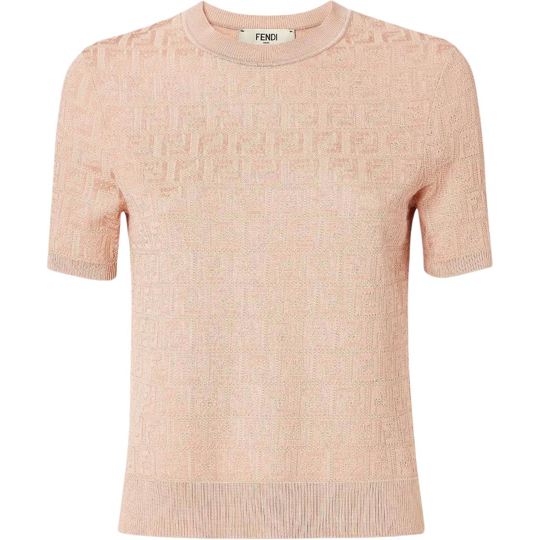

Топ Short Sleeved Crewneck Jumper FENDI, розовый