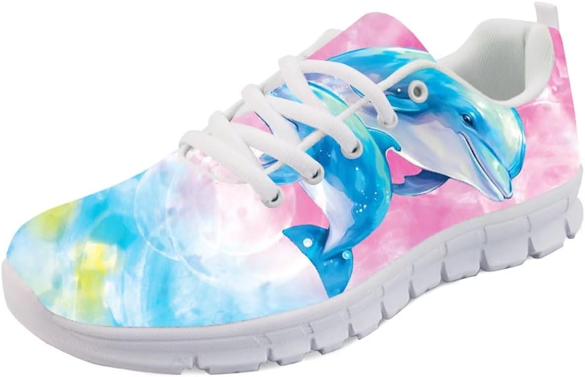 

Кроссовки Forchrinse Cute Sunglasses Puppy унисекс, противоскользящие, мягкие, легкие для ходьбы и бега, Dolphin Tie Dye