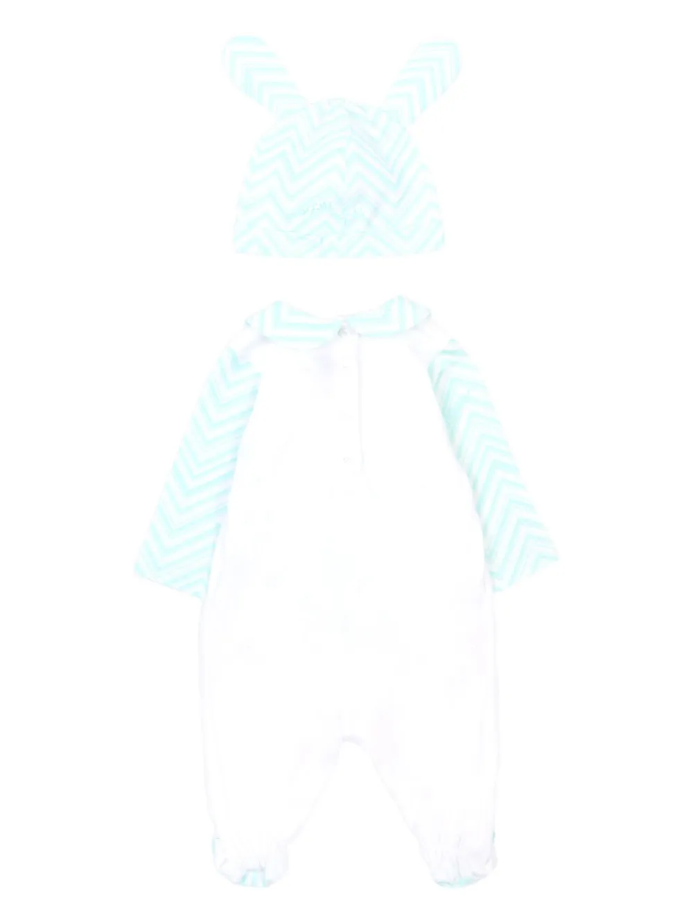 Пижамный комплект с воротником Питер Пэн Missoni Kids, белый — фото 2