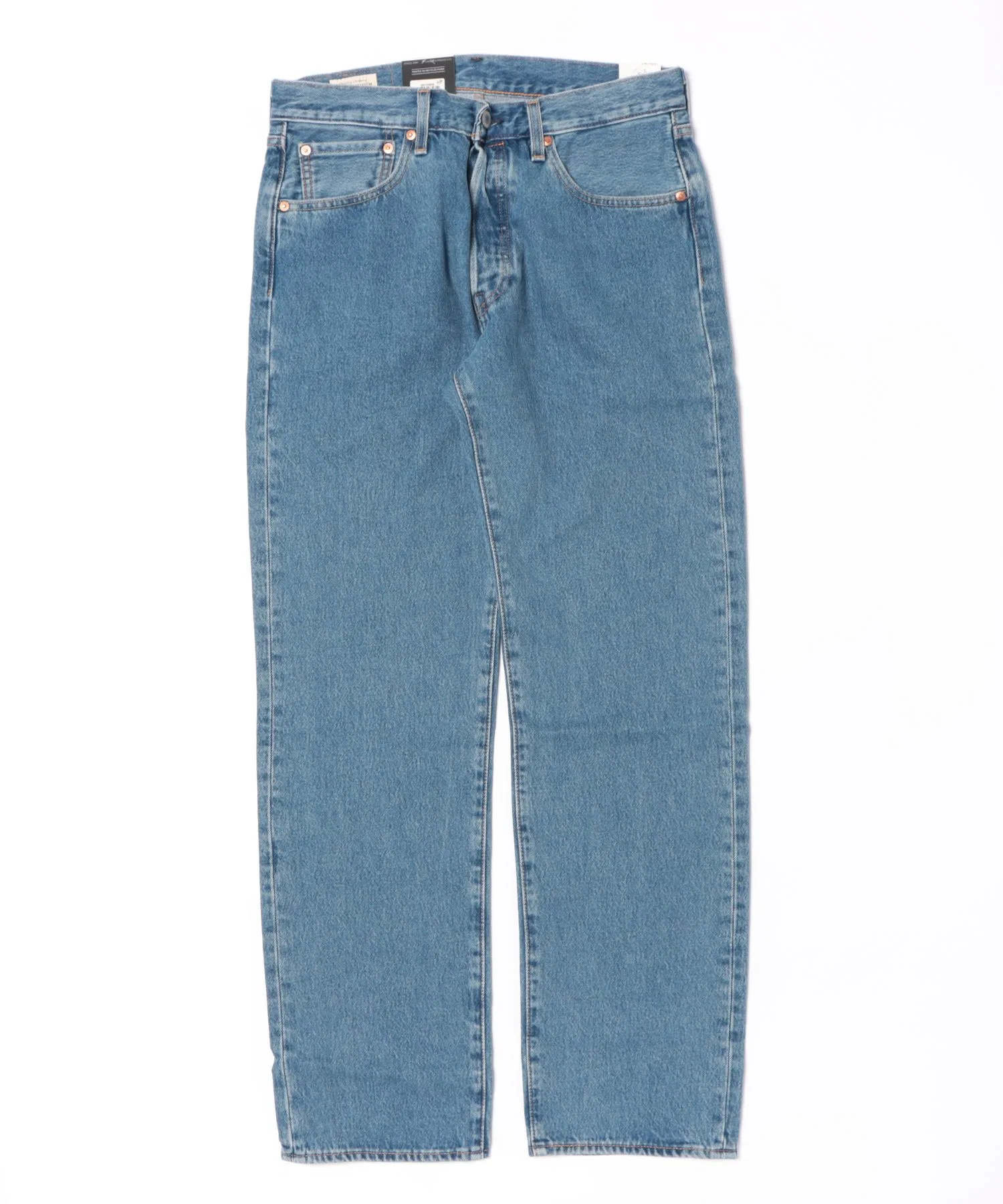 [LEVI'S] Джинсы прямого кроя 501 Original, цвет Sax Blue, артикул 0057V-0008. Классический американский повседневный стиль, винтажный вид, вдохновленный винтажем.