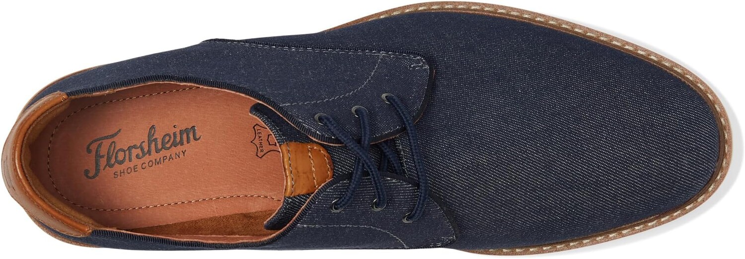 Оксфорды Highland Canvas Plain Toe Oxford Florsheim, цвет Navy Canvas/White Sole — фото 2