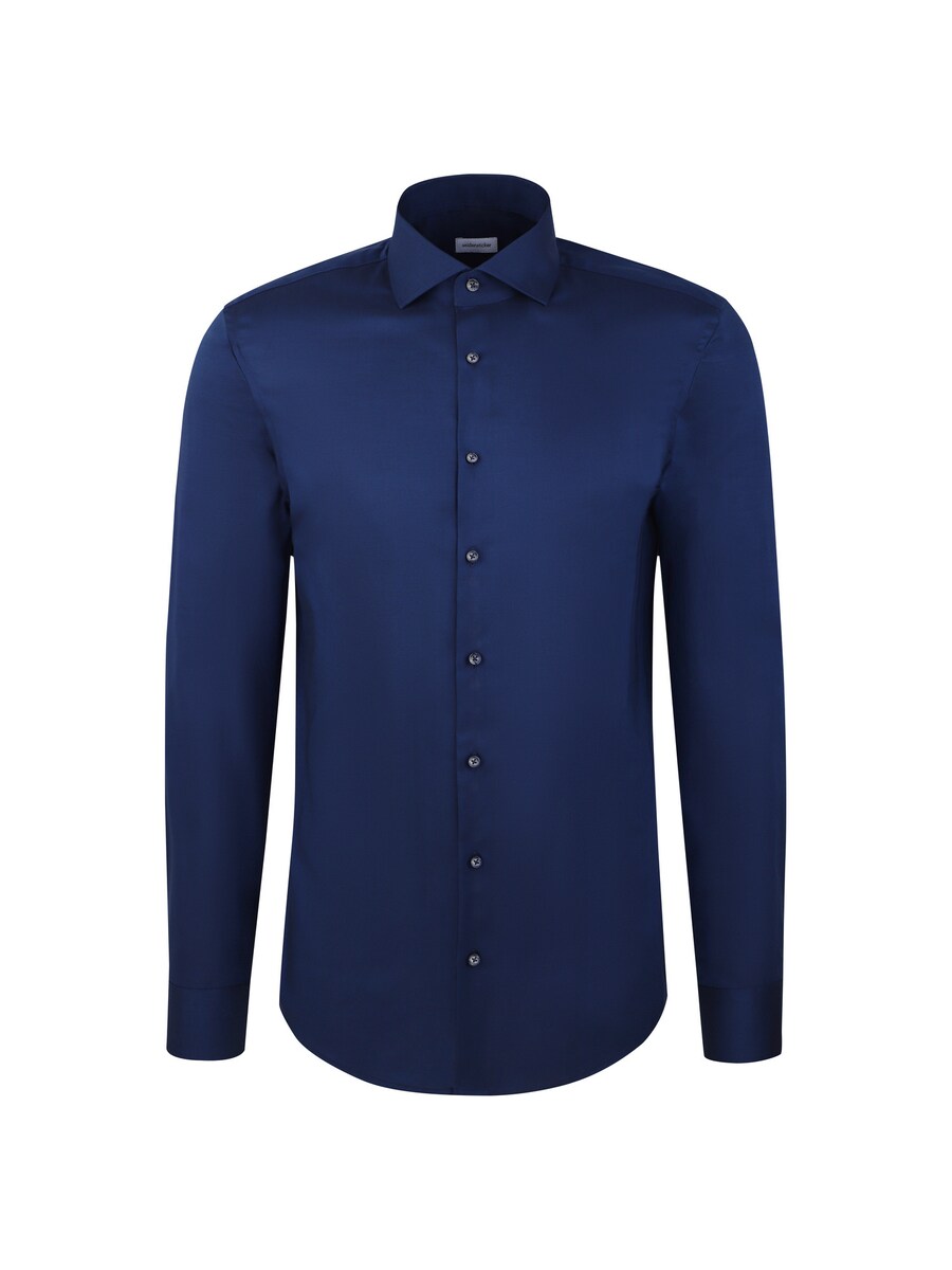 

Рубашка Slim Fit на пуговицах SEIDENSTICKER Schwarze Rose, темно-синий