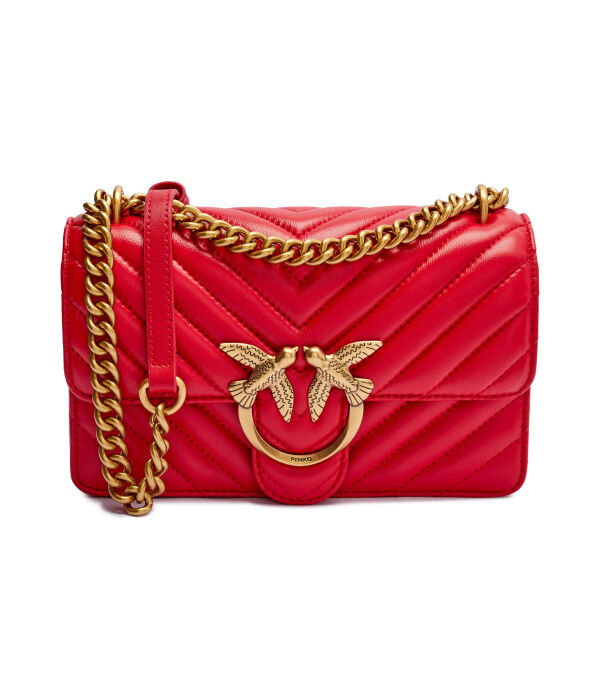 

Кожаная сумка через плечо love one mini Pinko, красный