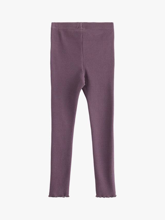 Детские легинсы с рюшами из хлопковой смеси Lindex, Light Dusty Lilac — фото 2