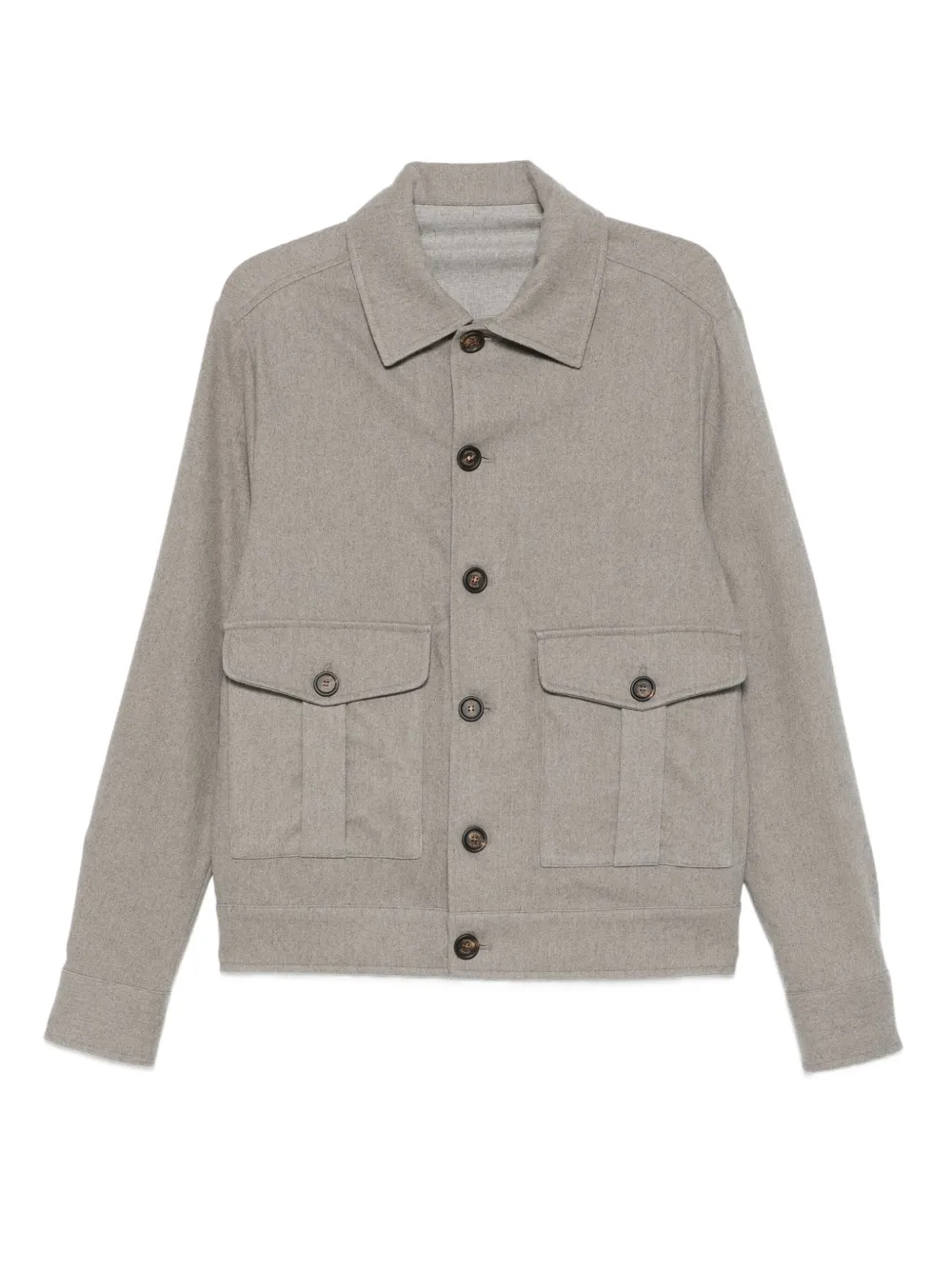 

Куртка с застежкой на пуговицы и карманом-клапаном Eleventy, серый