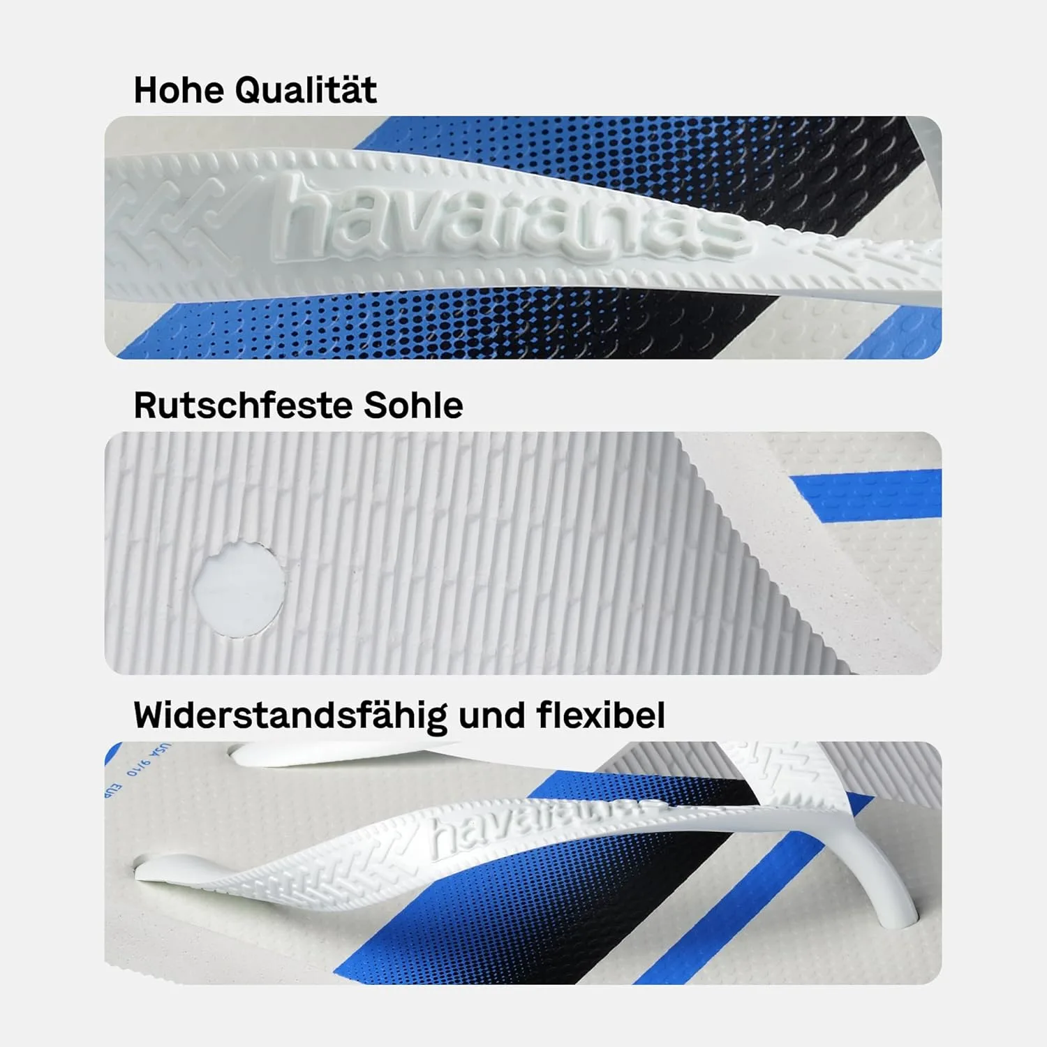 Мужские шлепанцы Havaianas Top Basic, белый/синий — фото 4