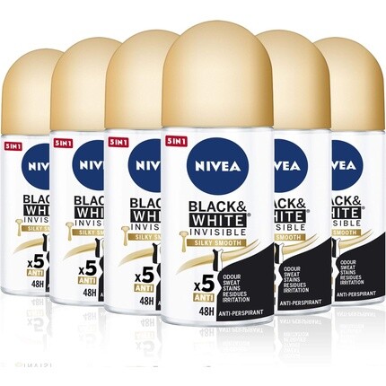 

Nivea Black & White Невидимый шелковистый гладкий дезодорант 50 мл