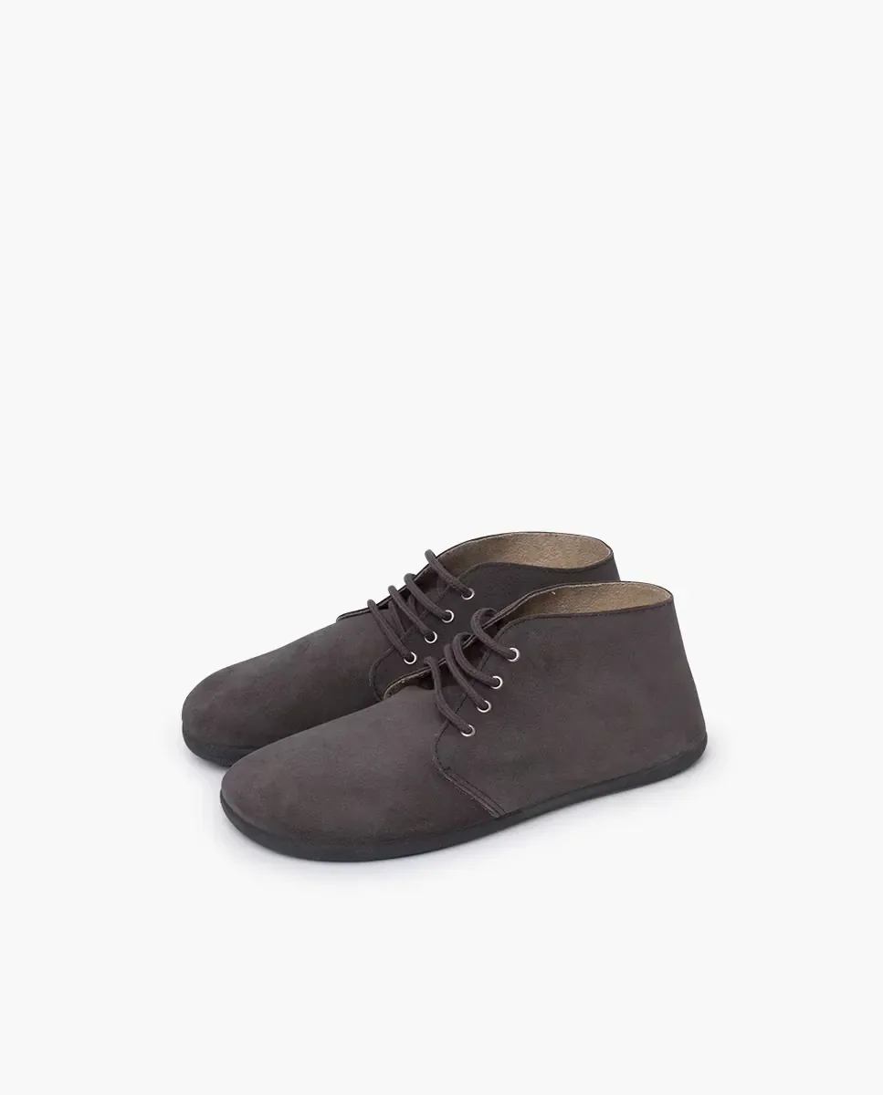 Детские ботинки barefoot из замши с шнурками Pisamonas, темно-коричневый — фото 2