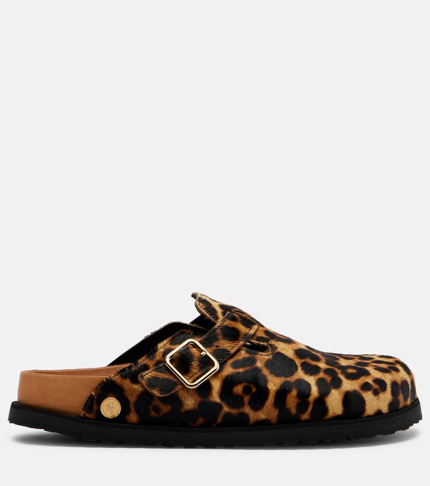 Бостенские сабо из телячьей кожи с леопардовым принтом Birkenstock 1774, Leopard — фото 4