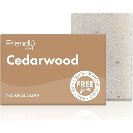 Натуральное кедровое мыло ручной работы 95г Friendly Soap