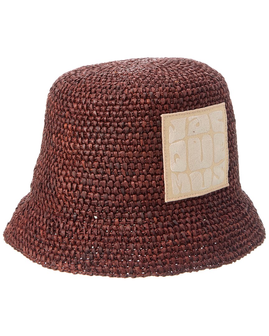 

Jacquemus Le Bob Ficiu Шляпа из рафии, коричневый