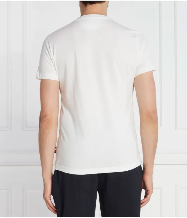 Футболка с монотипией, круглая Slim fit Tommy Hilfiger, белый — фото 4