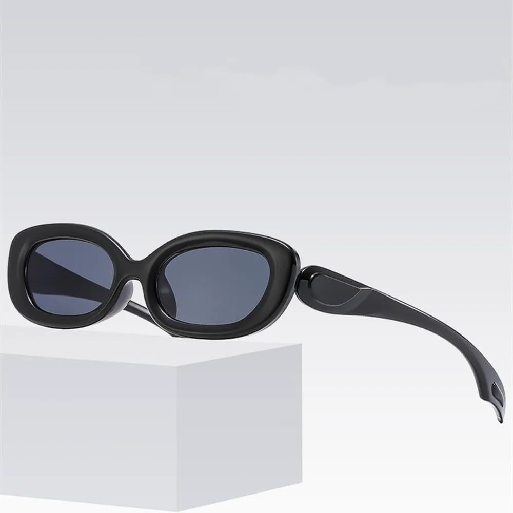 

Модные маленькие овальные солнцезащитные очки для женщин и мужчин, роскошные солнцезащитные очки, стильные розовые прямоугольные солнцезащитные очки TYUVIVO, C5