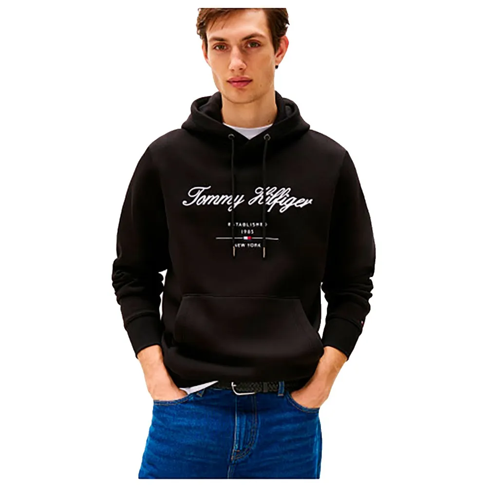 

Худи Tommy Hilfiger с логотипом Script Logo, черный