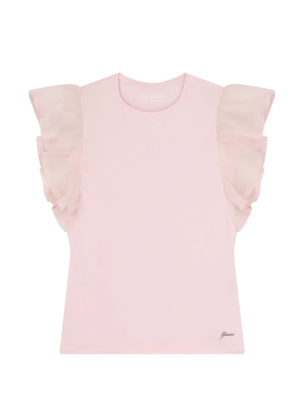 Футболка с оборками Guess Kids, розовый