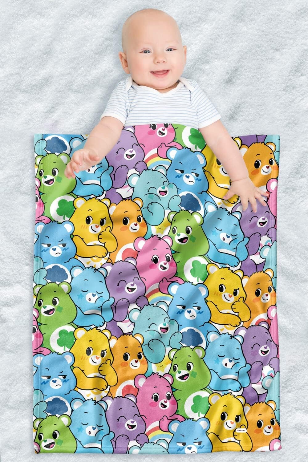 

Легкое детское одеяло LOGOVISION Care Bears, 30 x 40 дюймов, унисекс с узором «Очень много медведей», для младенцев, девочек и мальчиков, Very Many Bears Pattern