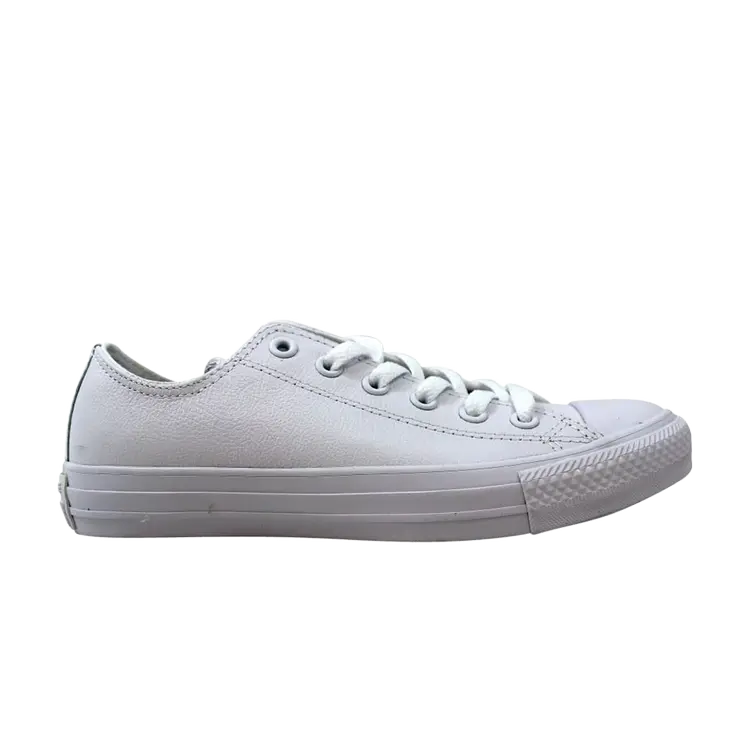 

Кроссовки Converse Chuck Taylor All Star Ox Leather 'White', белый, Белый;серый, Кроссовки Converse Chuck Taylor All Star Ox Leather 'White', белый