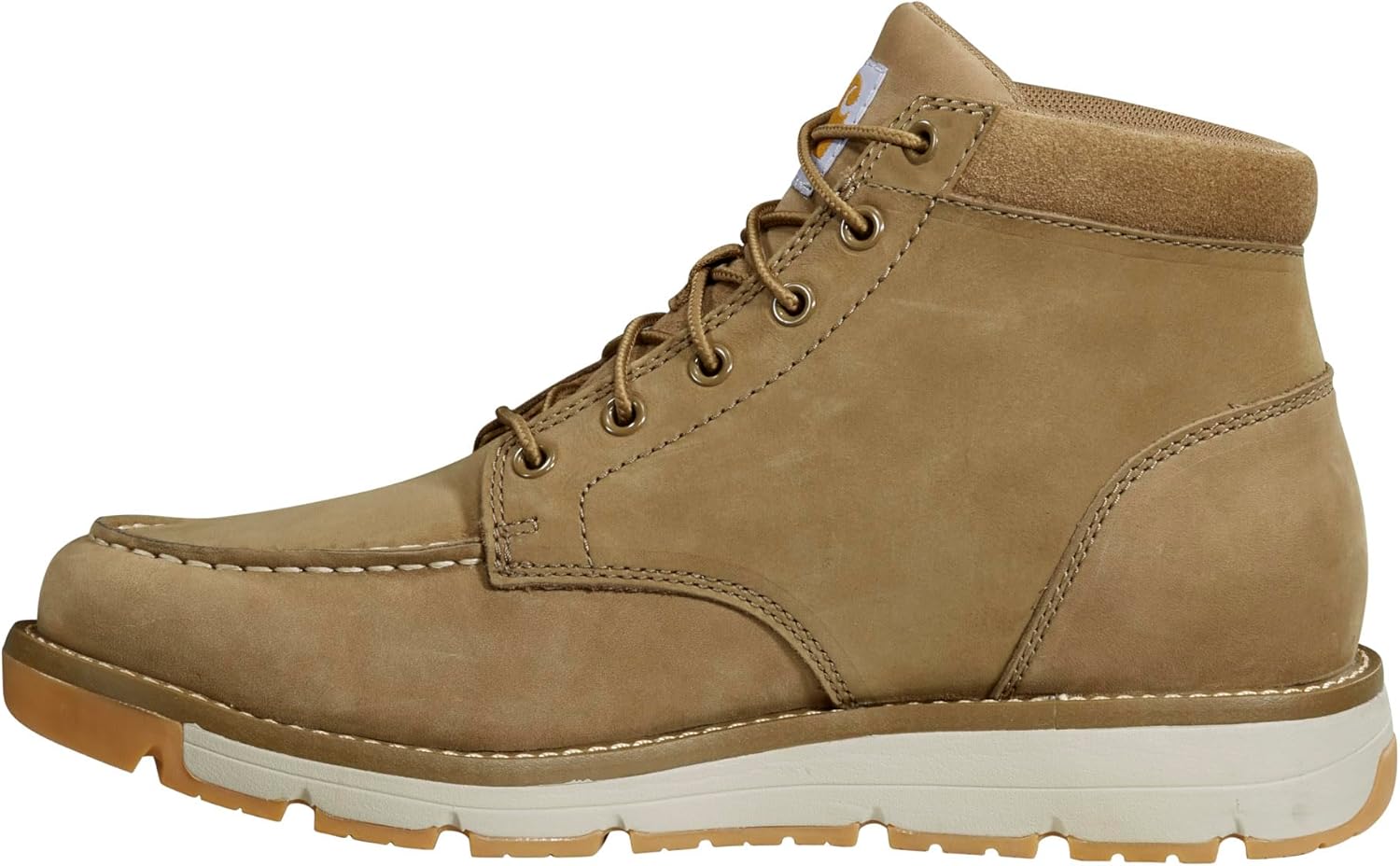 Carhartt Millbrook Moc Toe ботинки для мужчин - 5-дюймовые рабочие ботинки на клиновидной подошве, устойчивые к скольжению и EH, из промасленной кожи, с дышащей мембраной и легкой промежуточной подошвой EVA, Coyote Nubuck — фото 4