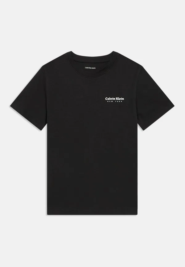 Минималистичная базовая футболка унисекс с логотипом Calvin Klein Jeans, Black