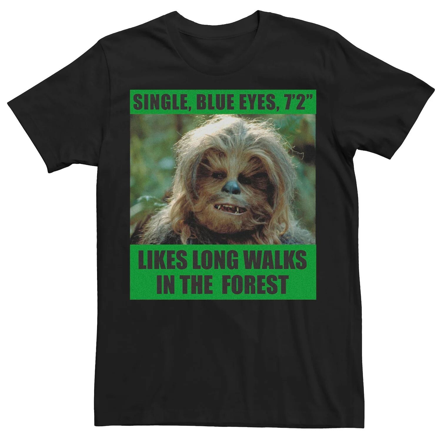

Мужская футболка Chewbacca Single Blue Eyes любит долгие прогулки Star Wars