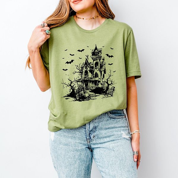 

Футболка с принтом "Дом с привидениями и летучие мыши" Simply Sage Market, Light Green, Зеленый, Футболка с принтом "Дом с привидениями и летучие мыши" Simply Sage Market, Light Green