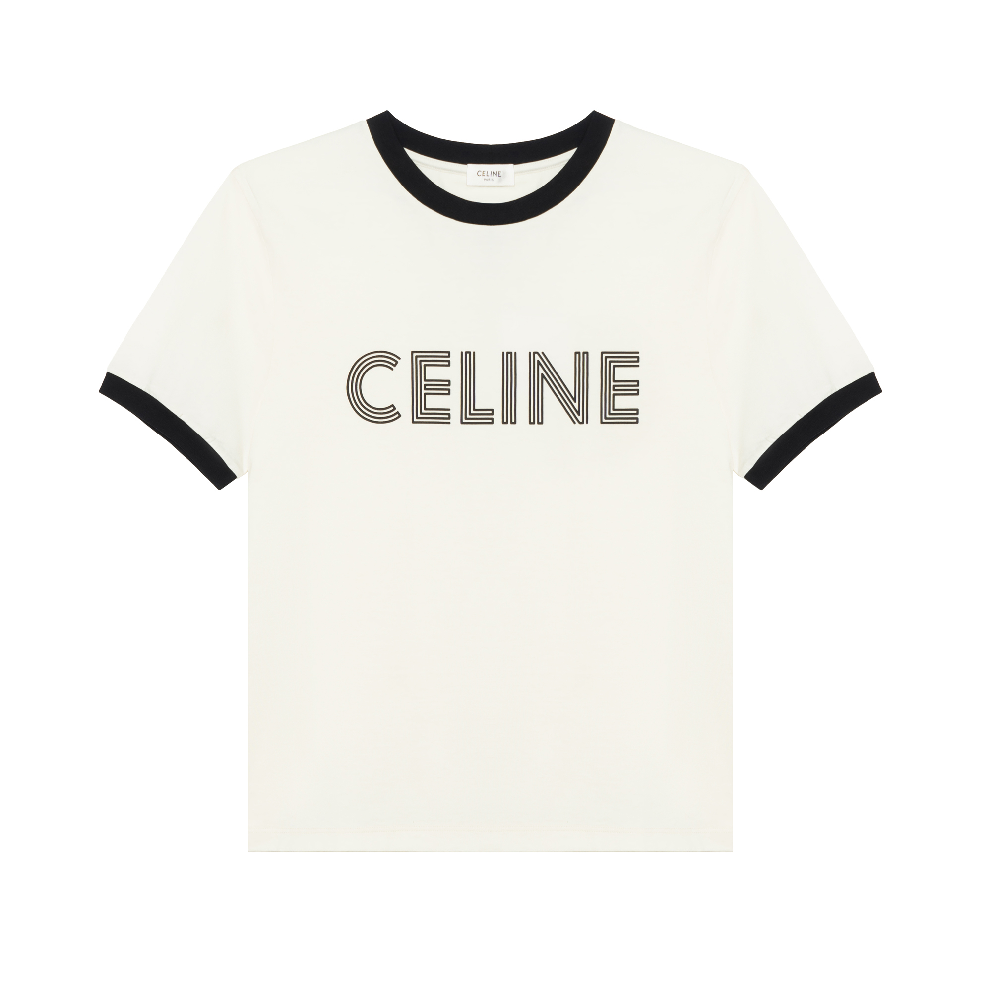 CELINE Футболка свободного кроя Dirty White — фото 3