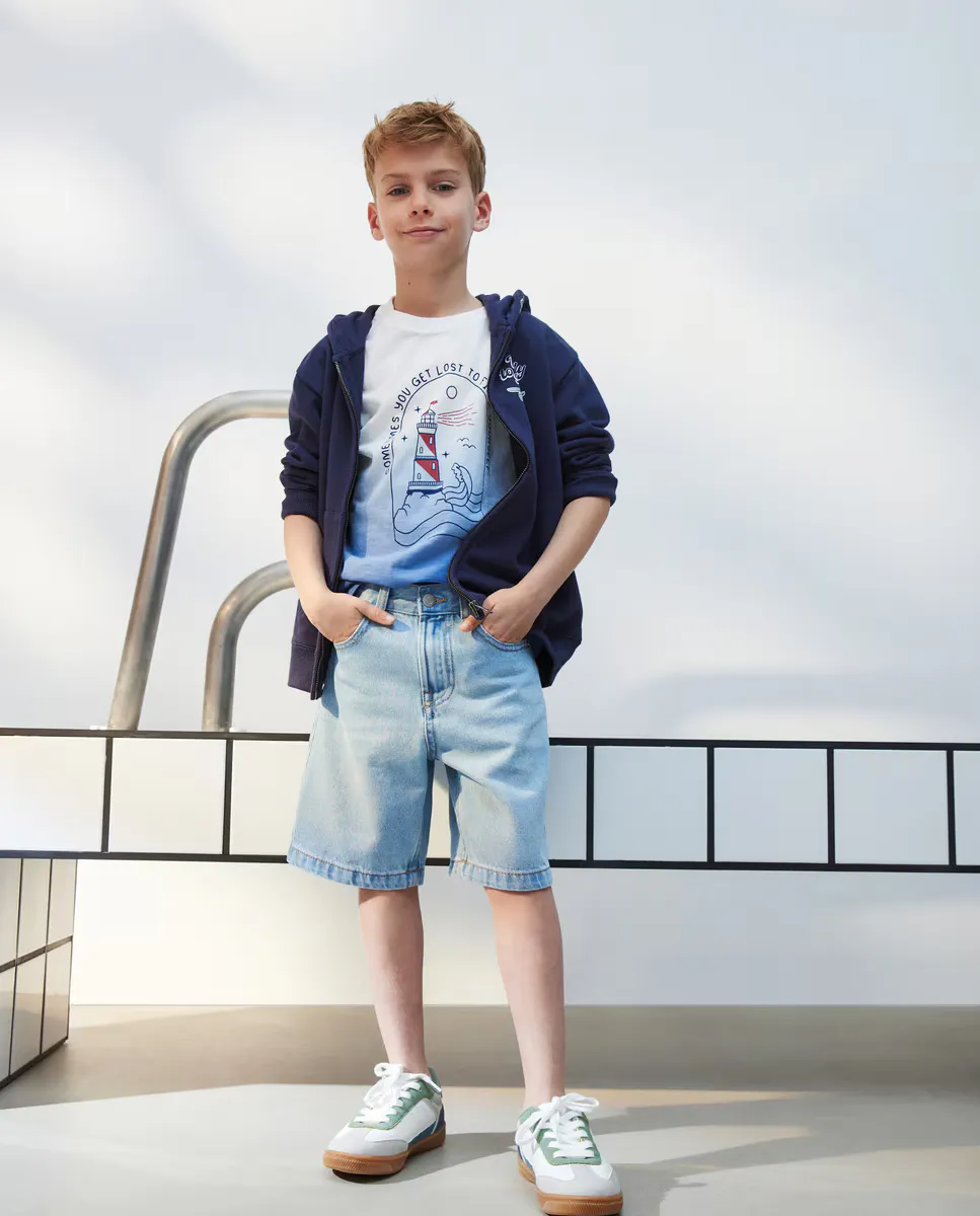 

Футболка с короткими рукавами для мальчика Kids El Corte Inglés, синий