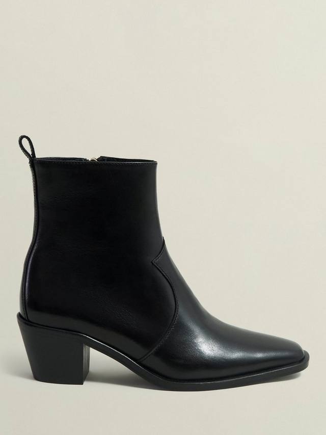 Кожаные остроносые сапоги в стиле вестерн от фрэнки Hobbs, черный