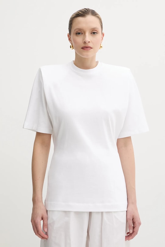 

Хлопковая футболка Pinko, белый