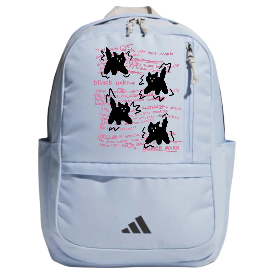 

Adidas Тканевый рюкзак унисекс глянцевый синий, Scared Cat