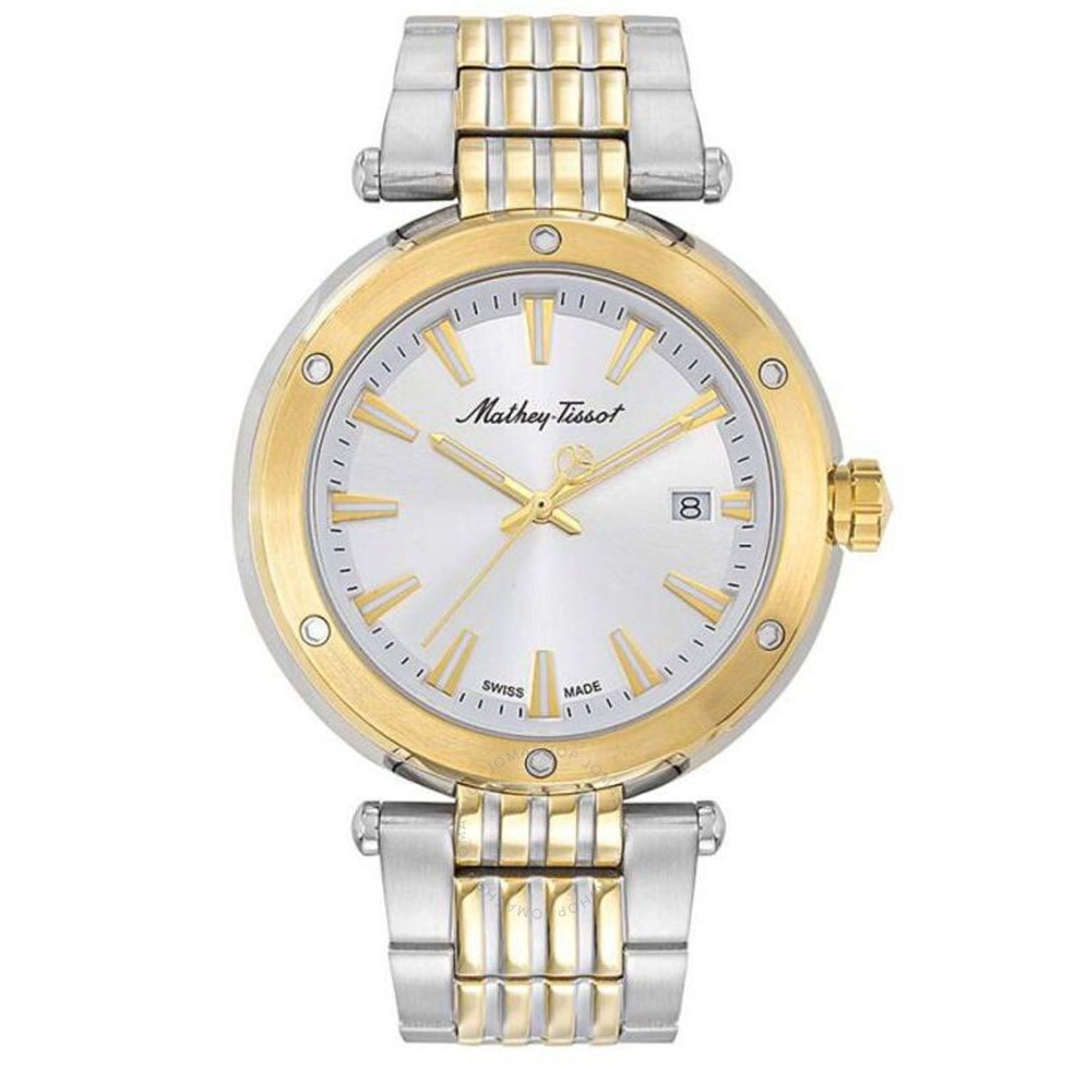 

Мужские часы Mathey Tissot Neptune с серебристым циферблатом, серебряный