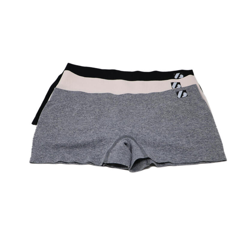 

3PK Бесшовные шорты для мальчиков Boyleg, черный, серый, бежевый Barnett, цвет grau