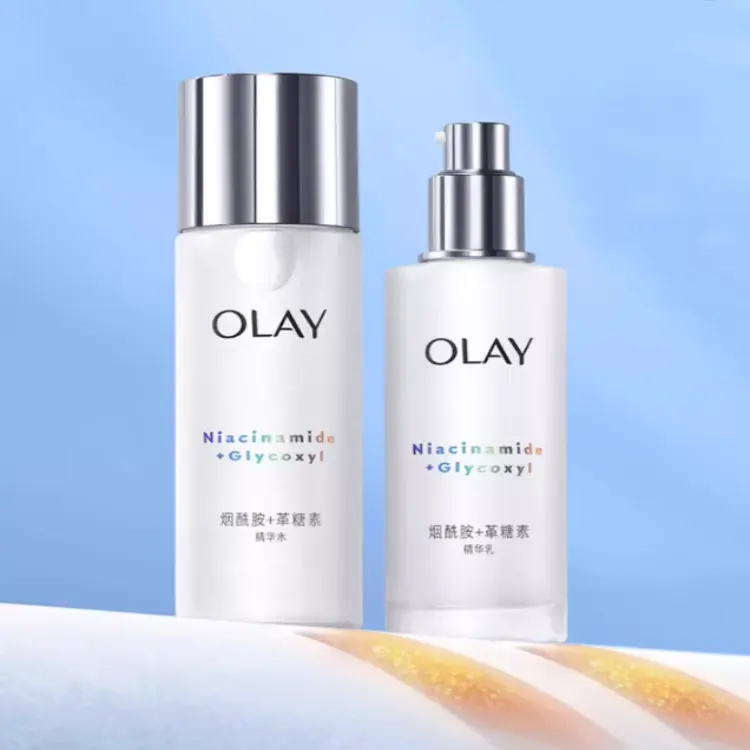 Olay 2 набора отбеливающего очищающего лосьона для ухода за кожей anti glycation отбеливающий антиоксидантный очищающий набор из трех предметов — фото 3