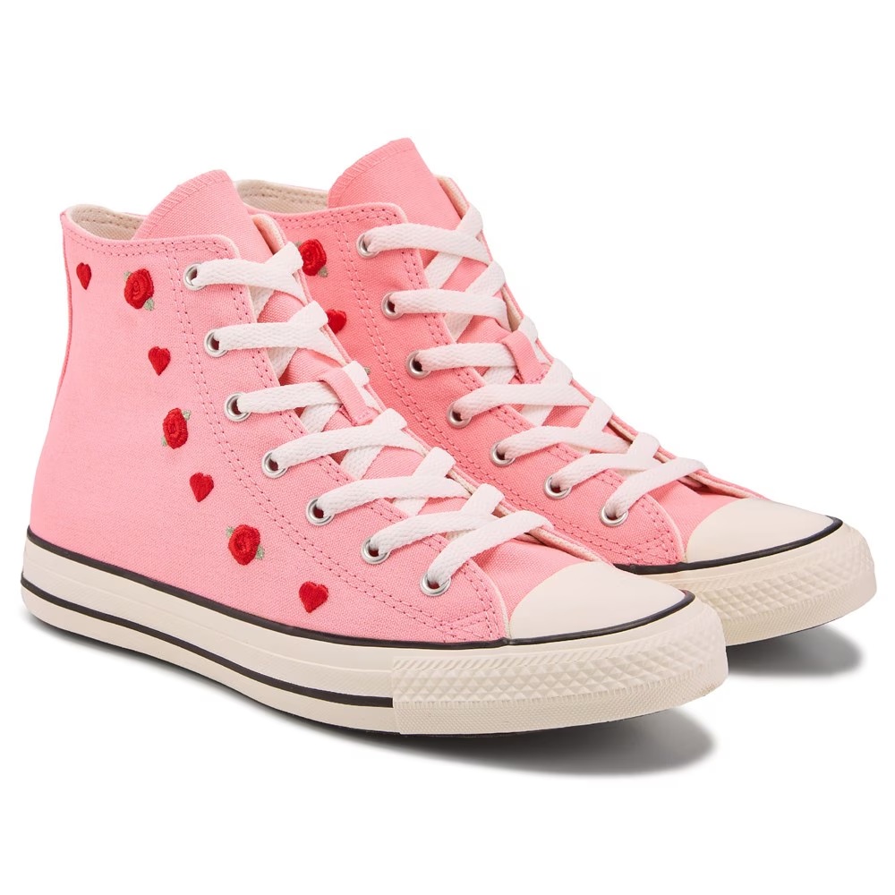 

Детские кеды на платформе Chuck Taylor All Star Lift High Top от Converse для старших детей, pink/red valentine