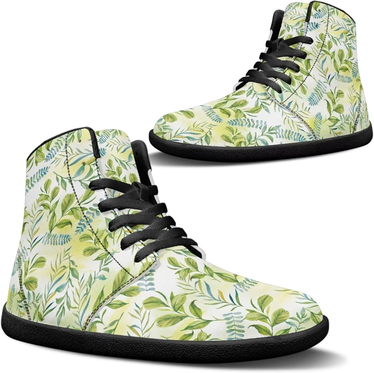 

Женские и мужские высокие кроссовки без подошвы, с шнуровкой, из ПУ-кожи, водонепроницаемые, противоскользящие и повседневные Goronwyfloyd, зеленый