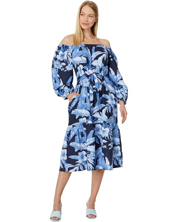 

Платье Tommy Bahama Daybreak Hibiscus Ots, цвет Island Navy