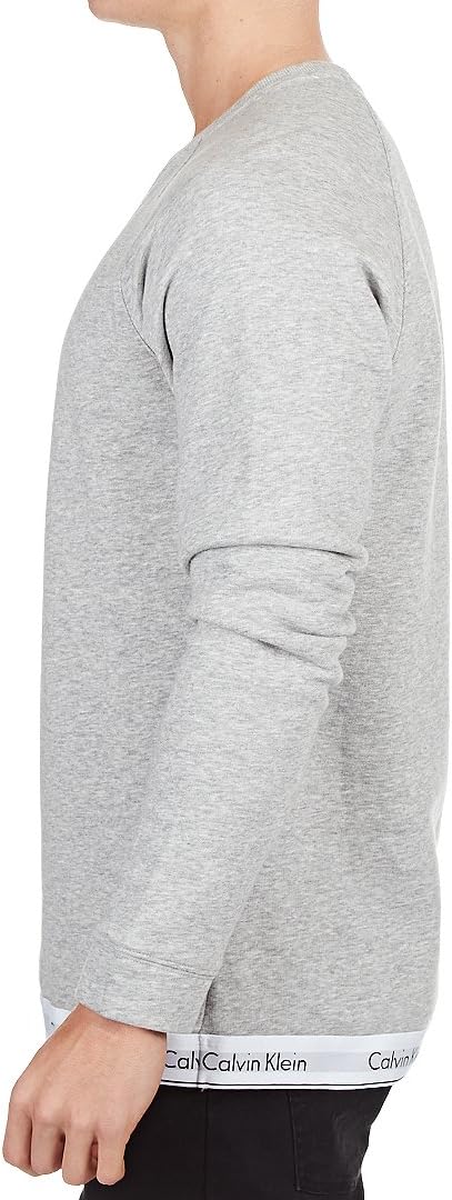 Современные мужские толстовки Calvin Klein из хлопка и эластичного хлопка, Grey Heather — фото 4