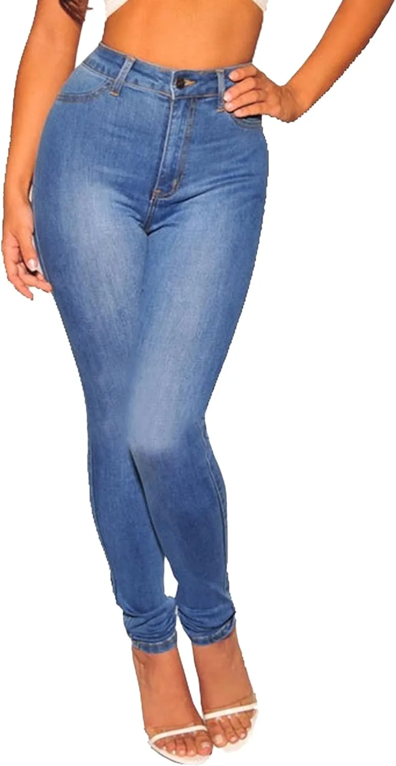 

Женские джинсы с высокой посадкой slim fit QOAAIE