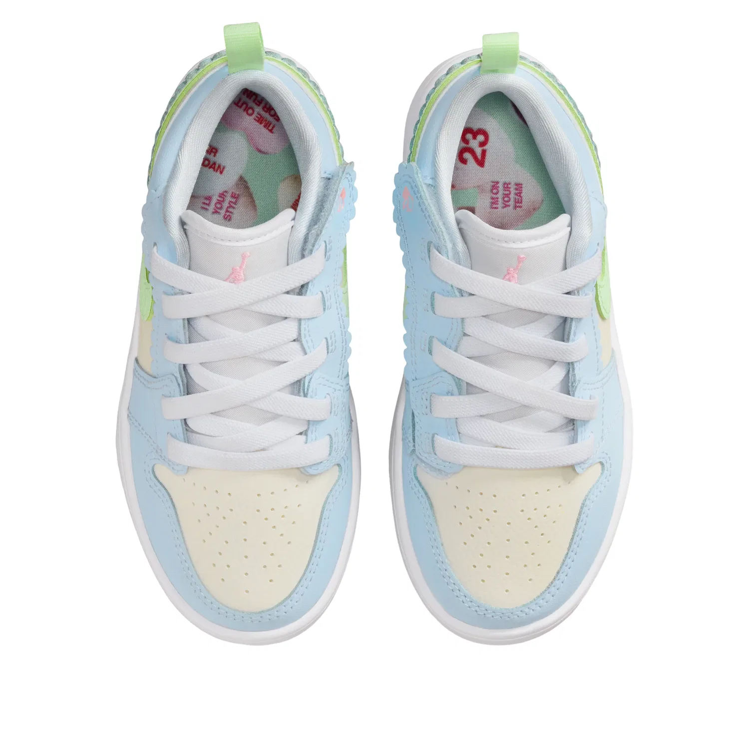 Кроссовки Air Jordan 1 Low ALT SE 'Half Blue Sail Vapor Green' IB7117-403, синий — фото 2