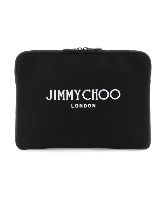 

Сумка с контрастным логотипом и застежкой молнией. Jimmy Choo, черный