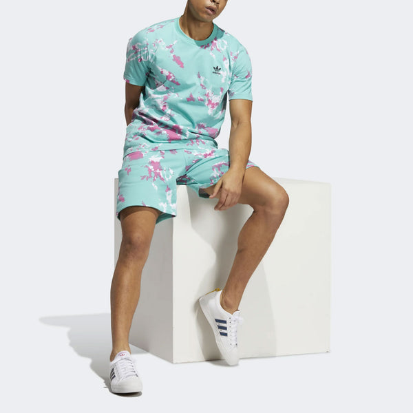 Шорты originals tie dye sports shorts green Adidas, зеленый — фото 4